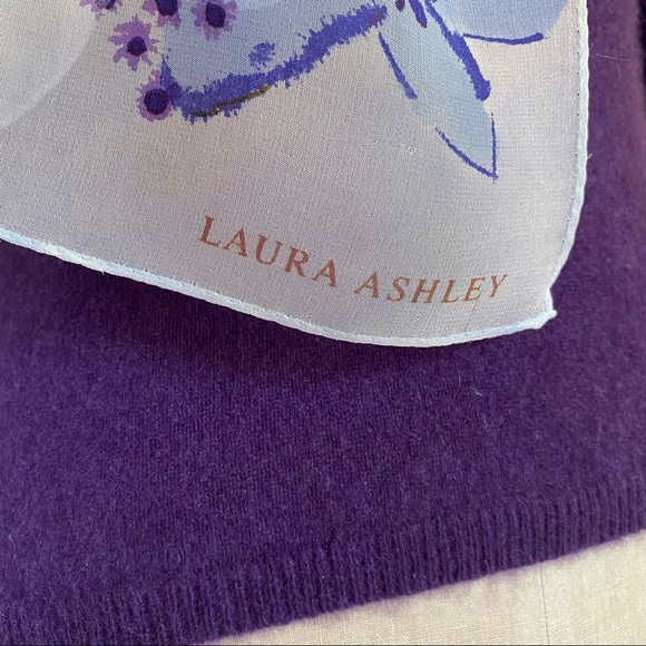 Laura Ashley silk georgette floral oblong scarf - Picture 4 of 5